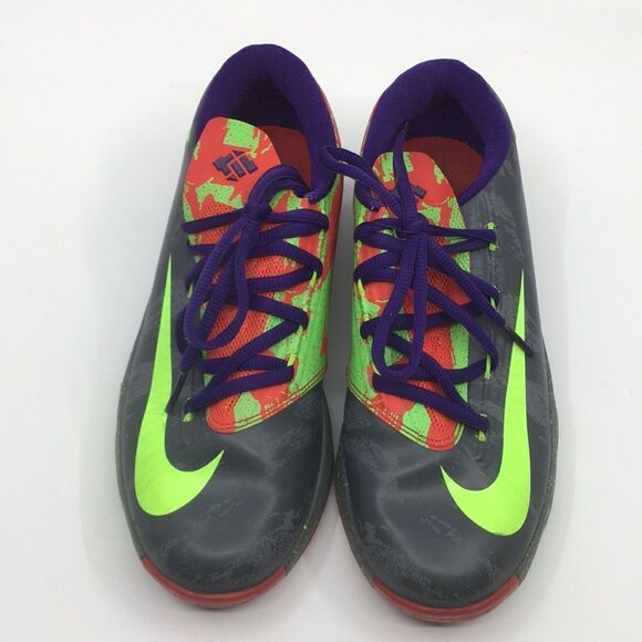 Nike KD 6 VII energy Kevin Durant gray neon green Size kids 4 Youth - Picture 3 of 15